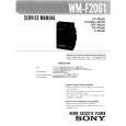 SONY WMF2061 Service Manual cover photo