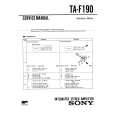 SONY TAF190 Service Manual cover photo