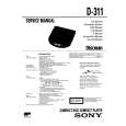 SONY D311 Owner's Manual cover photo
