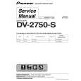 PIONEER DV-2750-S Service Manual cover photo