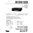 SONY XR-C610 Owner's Manual cover photo