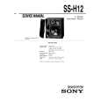 SONY SS-H12 Service Manual cover photo