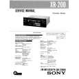 SONY XR200 Service Manual cover photo