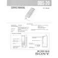 SONY DDS20 Service Manual cover photo