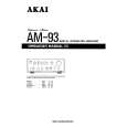 AKAI AM-93 Owner's Manual cover photo