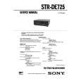 SONY STRDE725 Owner's Manual cover photo