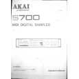 AKAI S700 Owner's Manual cover photo