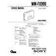 SONY WM-FX999 Service Manual cover photo
