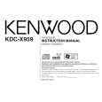 KENWOOD KDC-X959 Owner's Manual cover photo