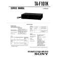 SONY TAF101K Service Manual cover photo