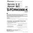 PIONEER S-FCRW2900-K/XTWUC Service Manual cover photo