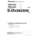 PIONEER S-DV262SW Service Manual cover photo