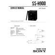 SONY SS-H900 Service Manual cover photo