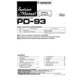 PIONEER PD93 Service Manual cover photo