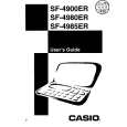 CASIO SF4900ER Owner's Manual cover photo