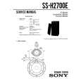 SONY SS-H2700E Service Manual cover photo