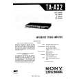 SONY TAAX2 Service Manual cover photo