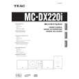 TEAC MCDX220I Owner's Manual cover photo