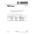 SONY SSH6600D Service Manual cover photo