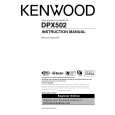 KENWOOD DPX502 Owner's Manual cover photo