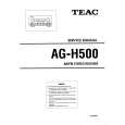 TEAC AG-H500 Service Manual cover photo