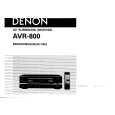 DENON AVR800 Owner's Manual cover photo