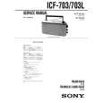 SONY ICF703/L Service Manual cover photo