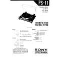 SONY PS11 Service Manual cover photo