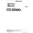 PIONEER CD-SR80/E Service Manual cover photo