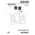 SONY WCS999 Service Manual cover photo