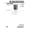 SONY SSDX3 Service Manual cover photo