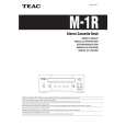 TEAC M1R Owner's Manual cover photo