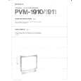 SONY PVM1910 Owner's Manual cover photo