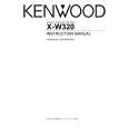 KENWOOD X-W320 Owner's Manual cover photo