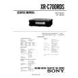 SONY XRC700RDS Service Manual cover photo