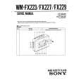 SONY WMFX223 Service Manual cover photo