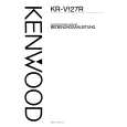 KENWOOD KR-V127R Owner's Manual cover photo