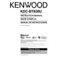 KENWOOD KDC-BT838U Owner's Manual cover photo