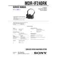 SONY MDRIF240RK Service Manual cover photo