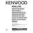 KENWOOD KOS-L702 Owner's Manual cover photo