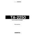 ONKYO TA-2250 Owner's Manual cover photo