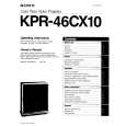 SONY KPR-46CX10 Owner's Manual cover photo