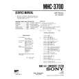 SONY MHC3700 Service Manual cover photo