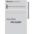 PIONEER PRS-D4200F/XS/ES Owner's Manual cover photo