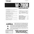 TEAC W780R Owner's Manual cover photo