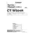 PIONEER CT-W504R Service Manual cover photo