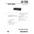SONY XRT200 Service Manual cover photo