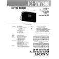 SONY ICFSW7600 Service Manual cover photo