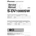 PIONEER SDV1000SW Service Manual cover photo