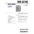 SONY WMGX100 Service Manual cover photo